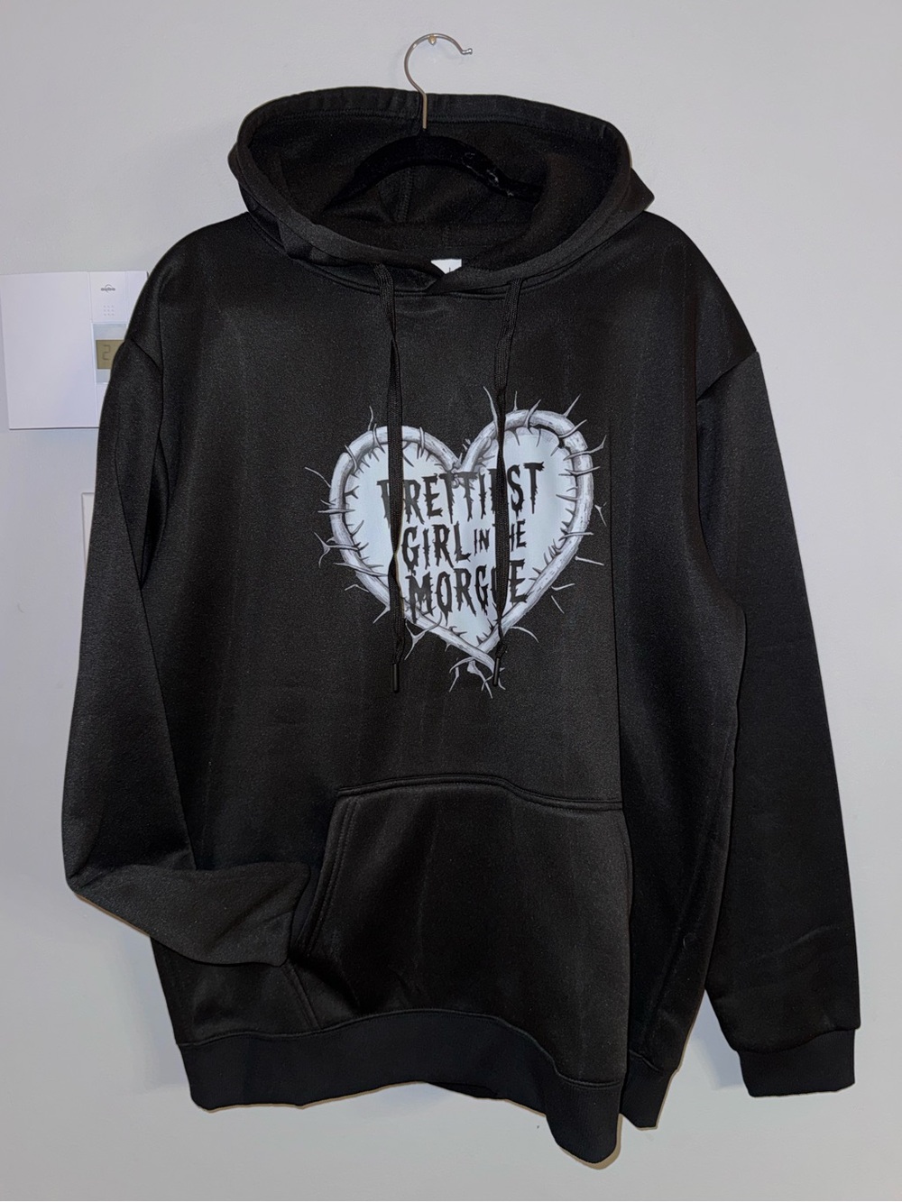 Prettiest Girl in The Morgue Graphic Hoodie Sweatshirt